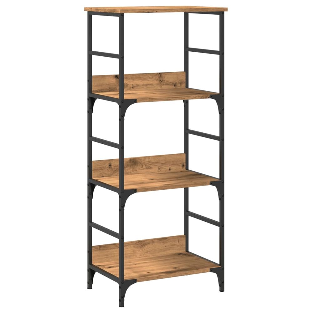 Bibliothèque chêne artisanal 50x33x117,5 cm bois d'ingénierie