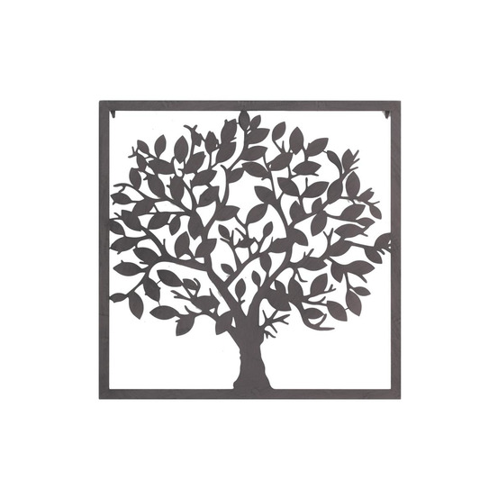 Décor mural arbre en métal noir
