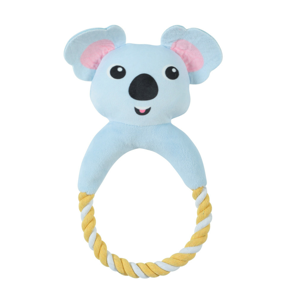 Peluche koala calinou avec corde pour chien