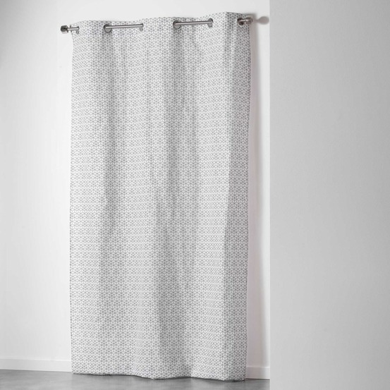 Rideau à oeillets 140 x 240 cm optic blanc