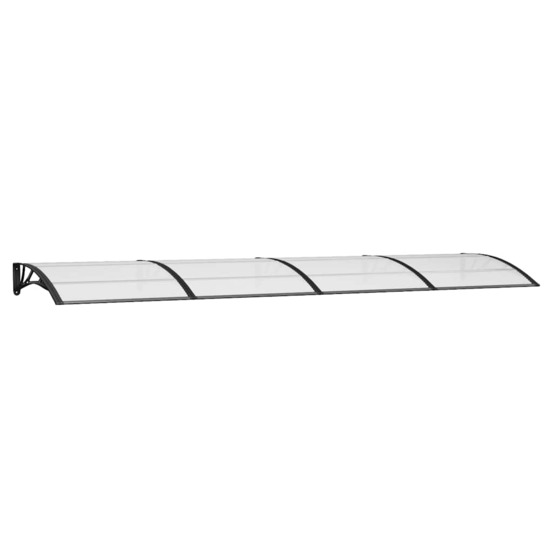 Auvent de porte noir 400x100 cm polycarbonate