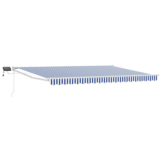 Store rétractable manuel avec leds bleu et blanc 4 × 3 m