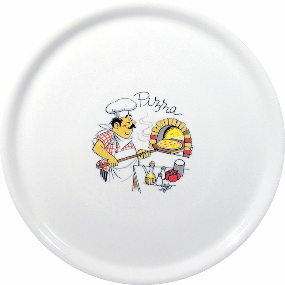 Assiette à pizza spéciale décorée ø 330 mm lot de 6 - hendi