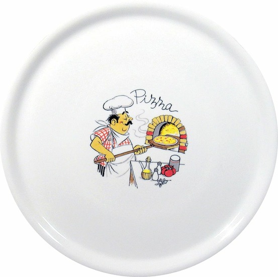 Assiette à pizza spéciale décorée ø 330 mm lot de 6 - hendi