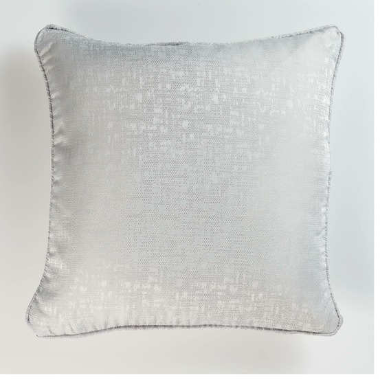 Coussin passepoil adamo jacquard gris 60 x 60 cm