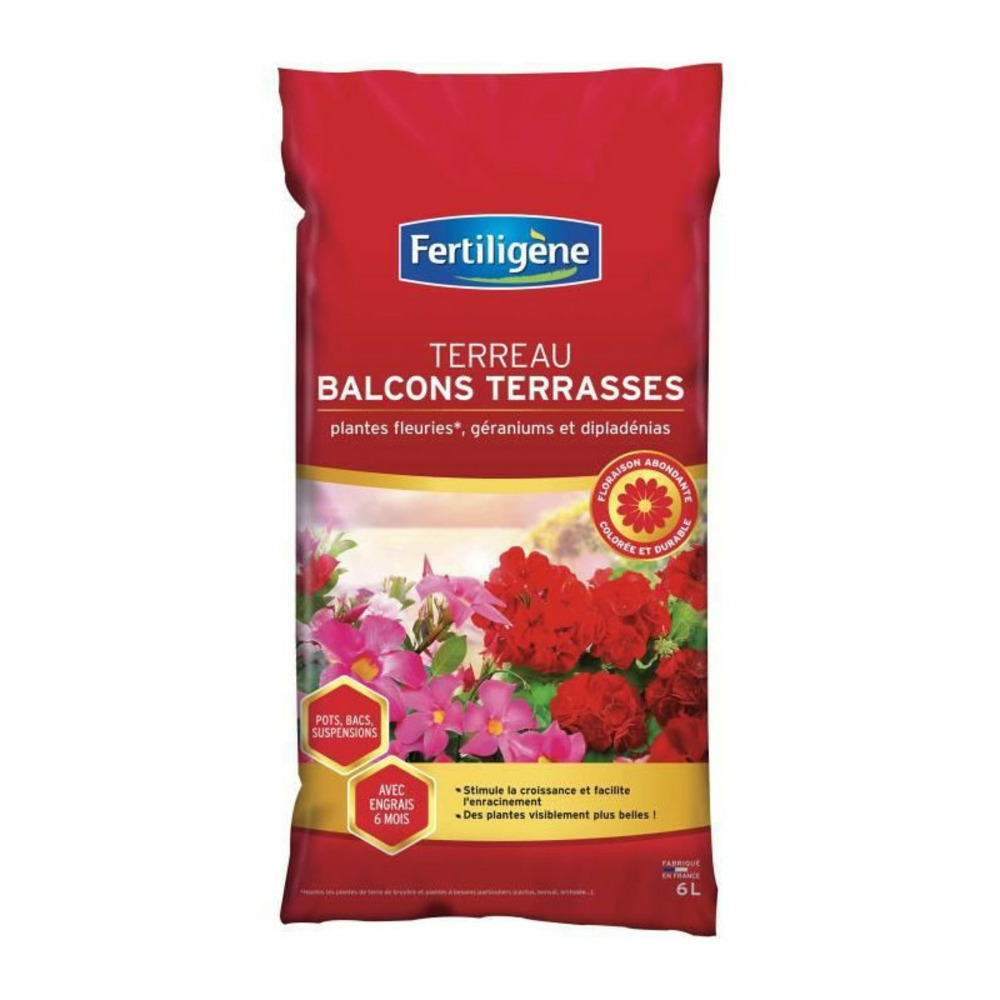 Fertiligene - terreau balcons terrasses 6l