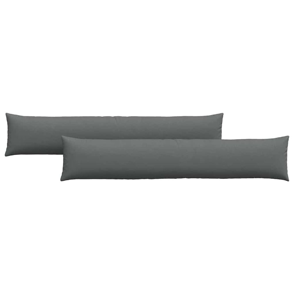 Coussins de canapé 2 pc tissu gris foncé 200 x 40 cm