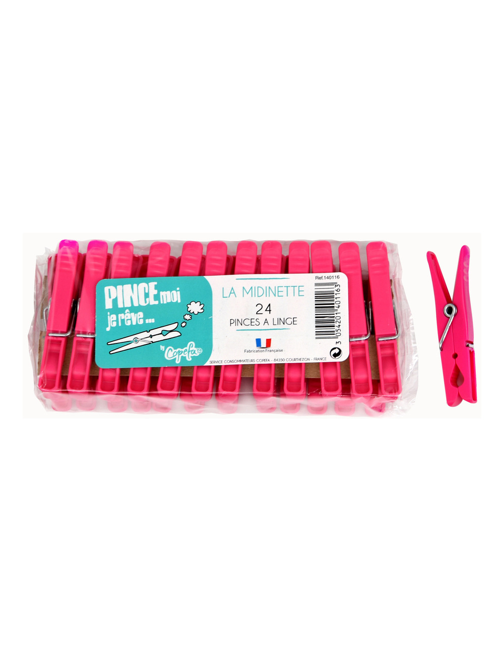 Pince à linges la midinette lot de 24