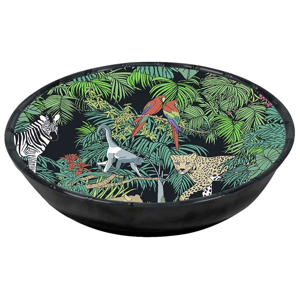 Assiette creuse mélamine contour bambou -23 cm - jungle
