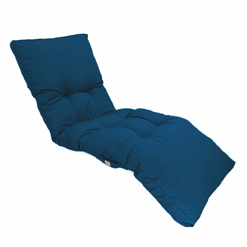 Coussin bain de soleil 185 x55cm bleu pétrole