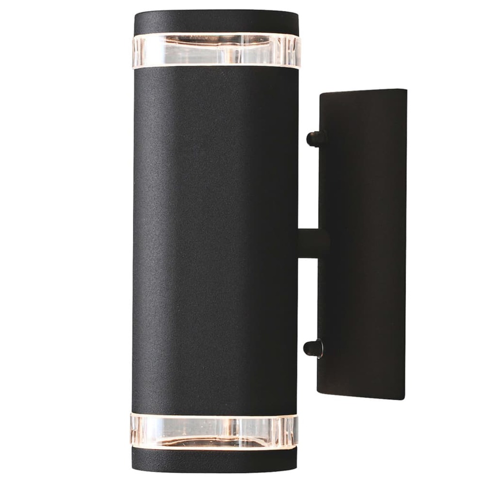 Applique murale modena double noir mat