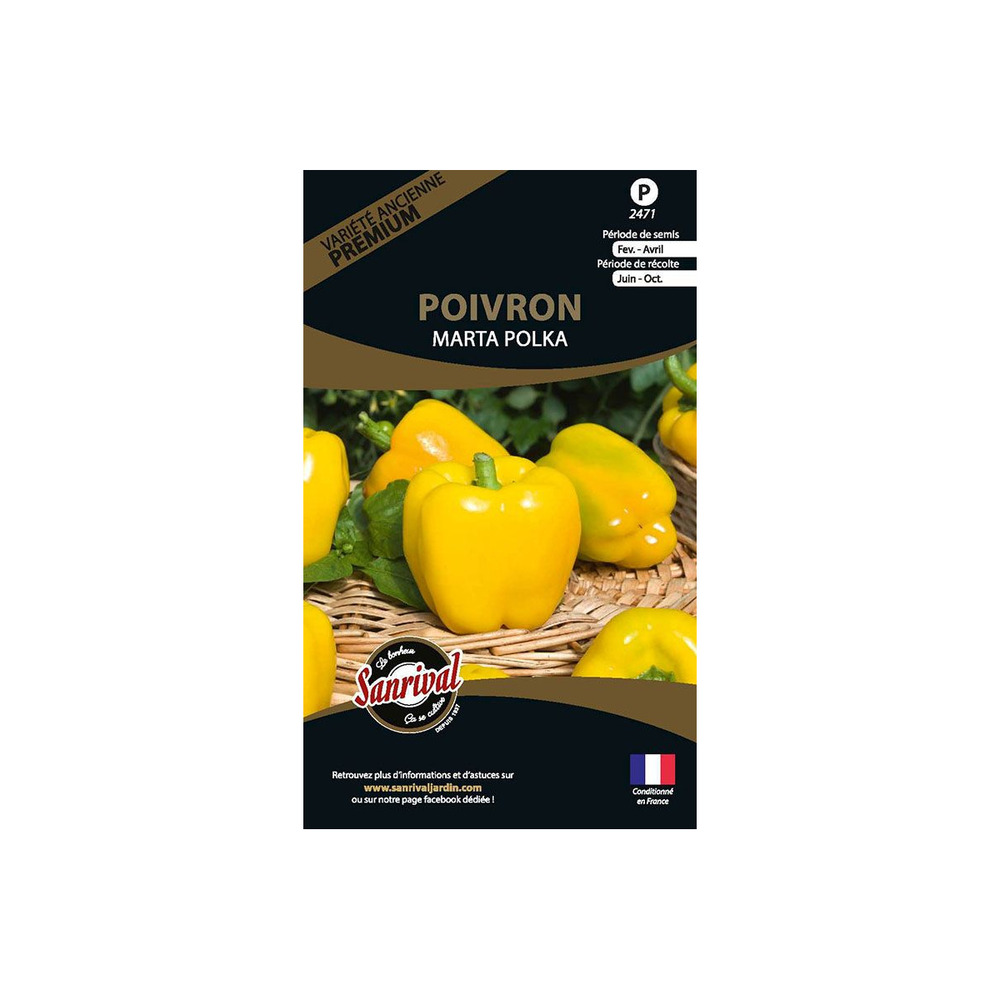 Graines potagères premium poivron polka