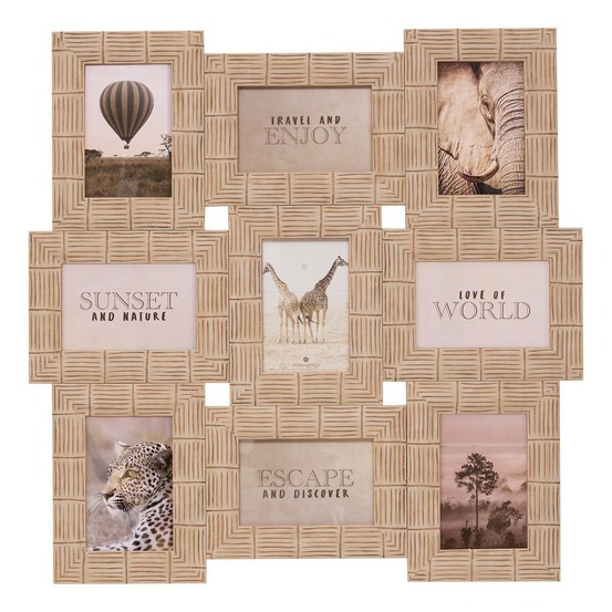 Pêle-mêle isis 9 photos 58,2x58,2cm beige