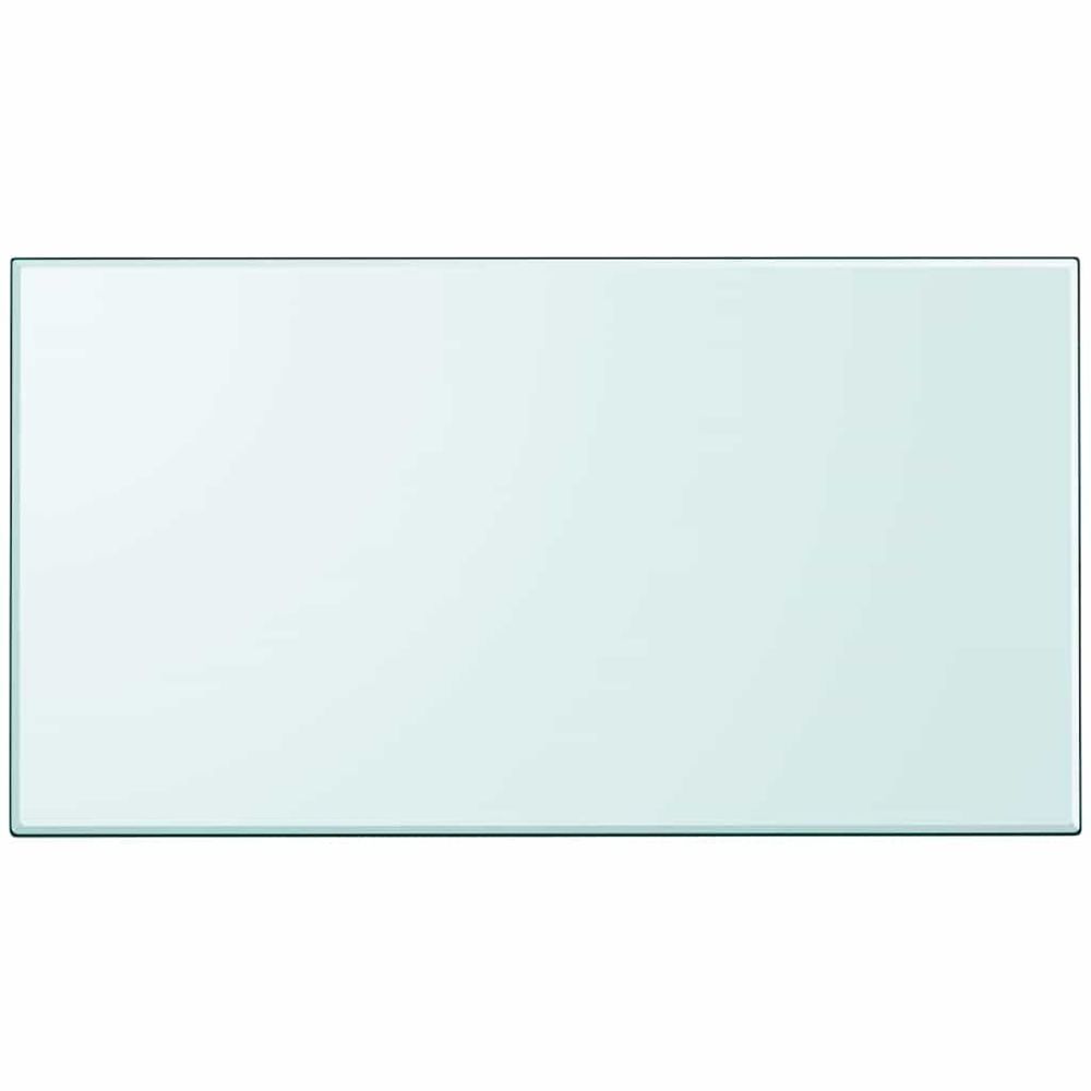 Dessus de table rectangulaire en verre trempé 1200 x 650 mm