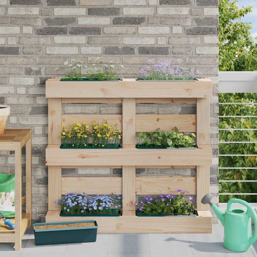 Bacs plantes modulaires polypropylène extérieur décoration verticale palette euro 12pcs vert