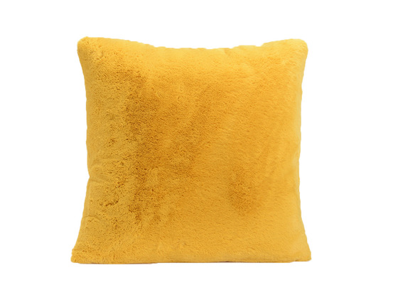 Coussin luxe moutarde 50 x 50 cm