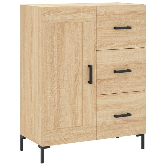 Buffet bahut commode armoire meuble de rangement organisateur cuisine salle de séjour salon sonoma 69,5 x 34 x 90 cm bois d'i