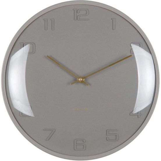 Horloge murale en métal fuerte dome gris
