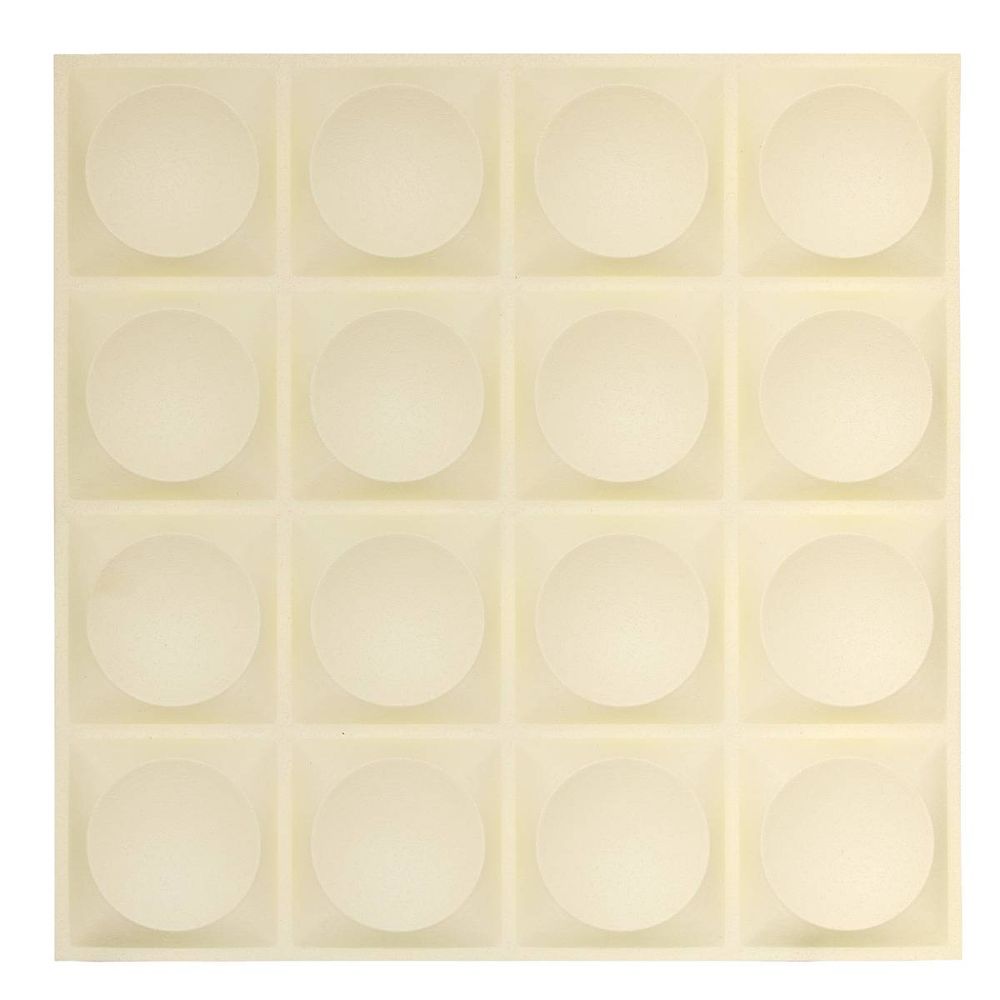 2 stickers muraux oren rond 50x50cm blanc