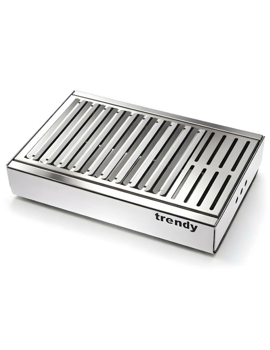 Barbecue portable compact au charbon trendy en acier inoxydable