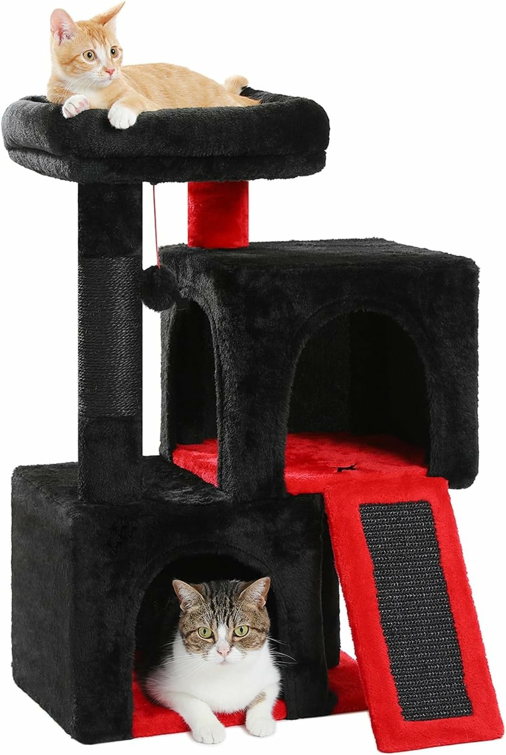 Arbre à chat avec double condos pour chats d'appartement