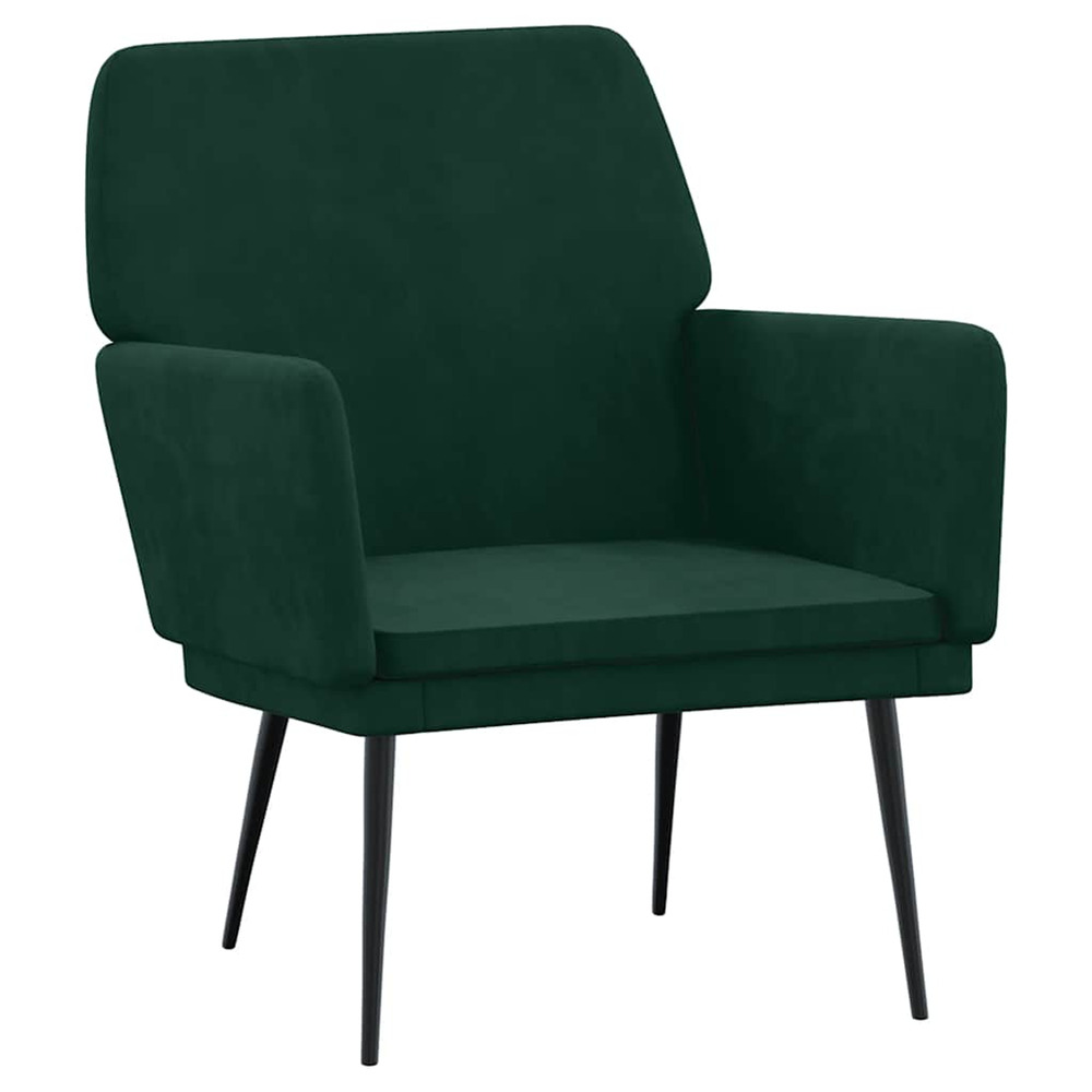 Fauteuil vert foncé 62x79x79 cm velours