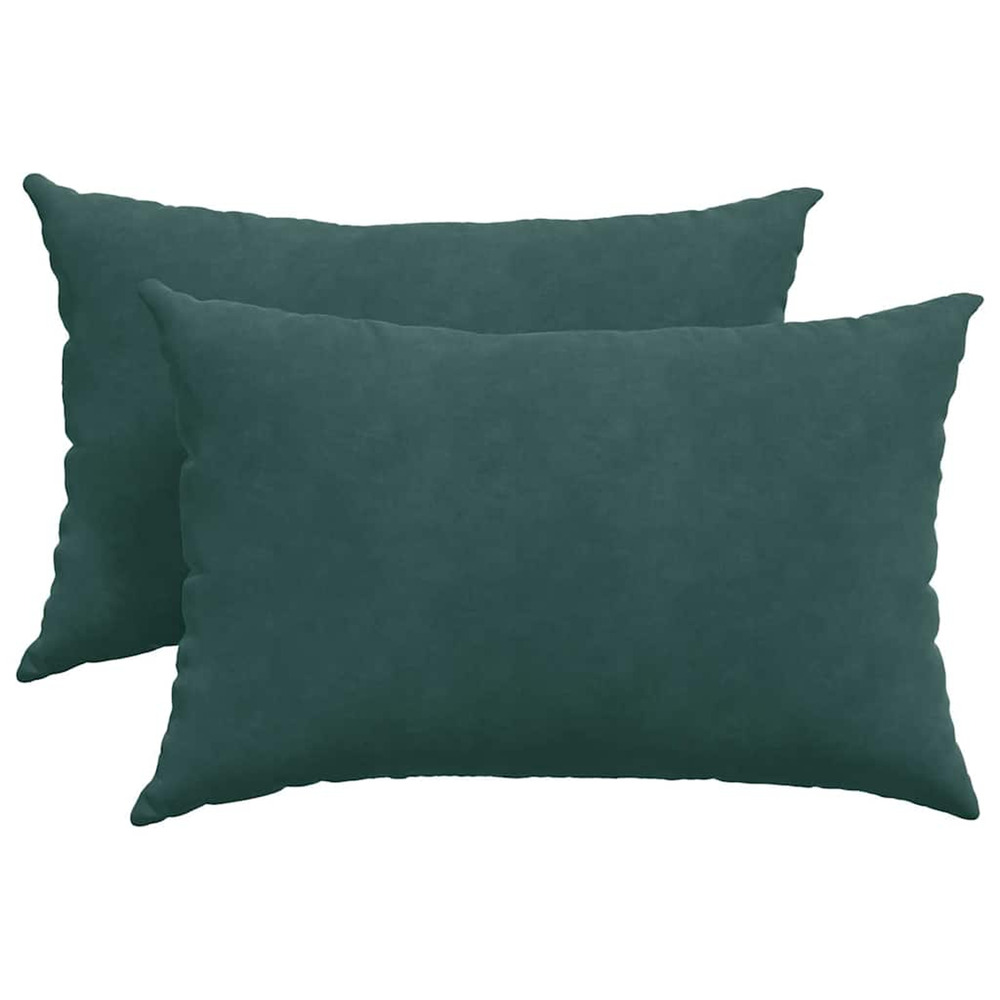 Coussins de canapé 2 pcs vert foncé 60 x 40 cm
