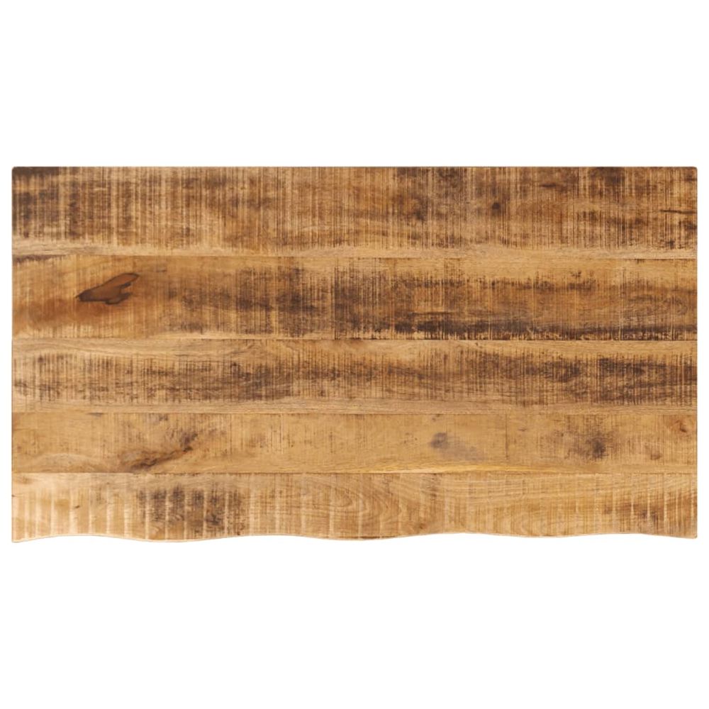 Dessus de table 100x60x3,8cm bord vif bois massif manguier brut