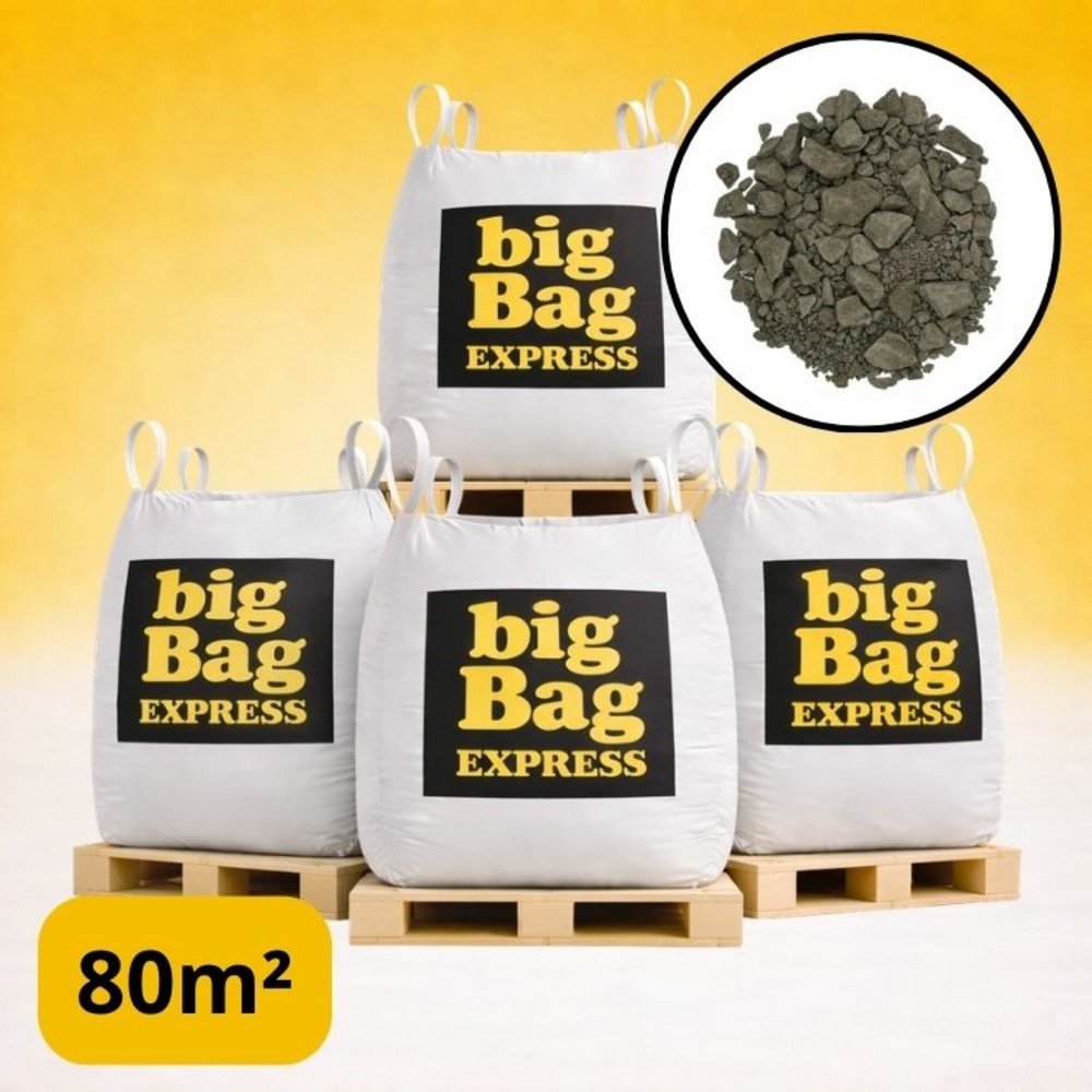 Pack 4 x big bag de +/- 1,5t mélange à béton sable & graviers ø 0/16 mm - livraison premium
