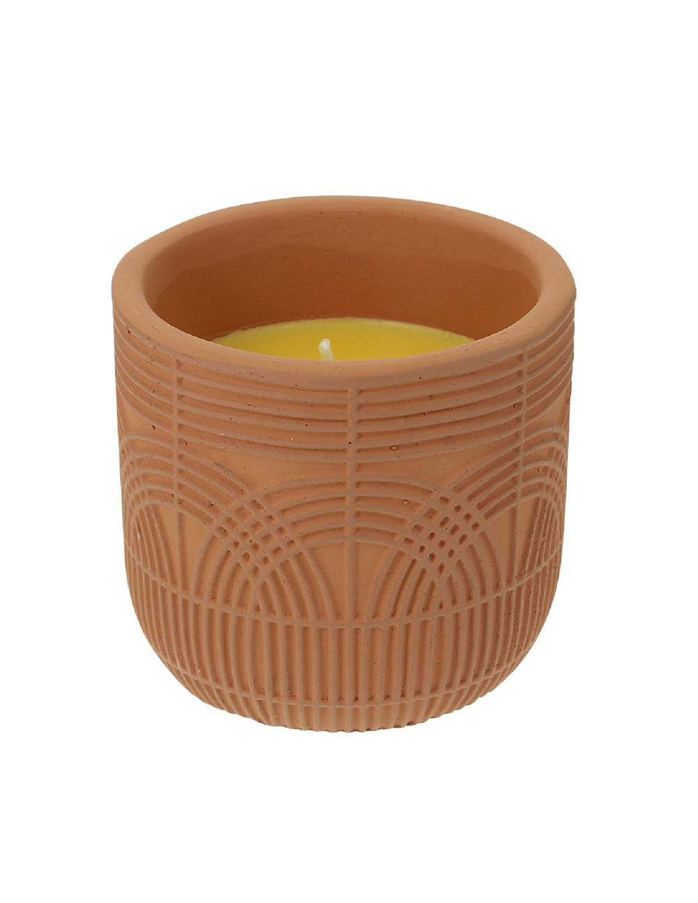 Bougie citronnelle pot terre cuite arabesque 180g - devineau