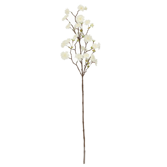 Branche en fleurs artificielle 110cm crème