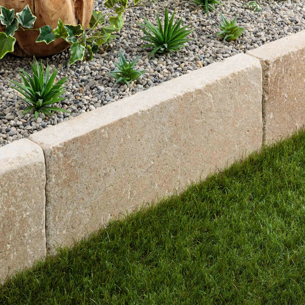 Bordure de jardin pierre d'egypte bronze 70x33x8 cm (à l'unité) - ro'ma nature