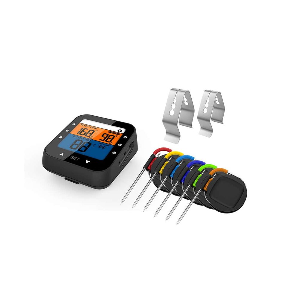 Thermomètre à viande patton emax bluetooth vi avec 6 sondes en acier inox