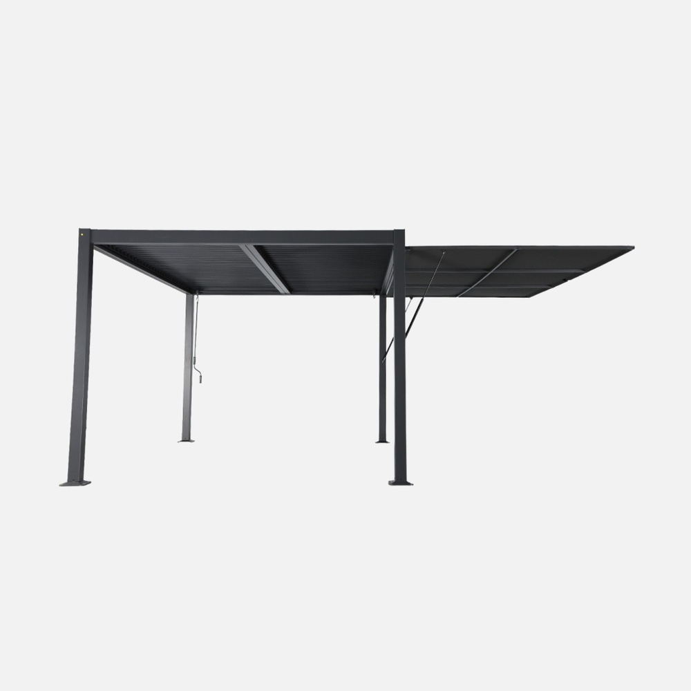 Auvent 4m aluminium et textilène pour pergola bioclimatique palace