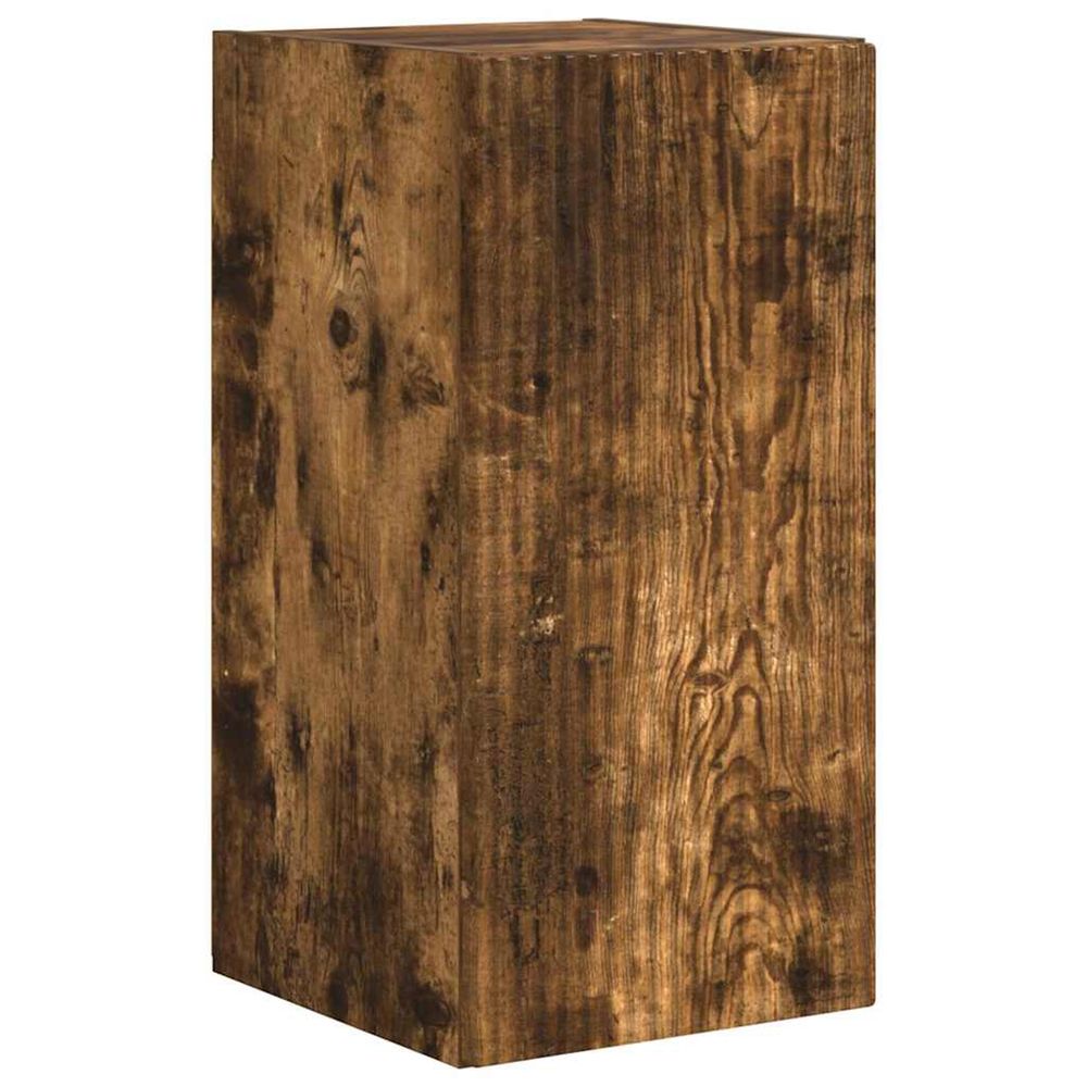 Meuble tv mural 30 x 31 x 60 cm chêne fumé bois d'ingénierie