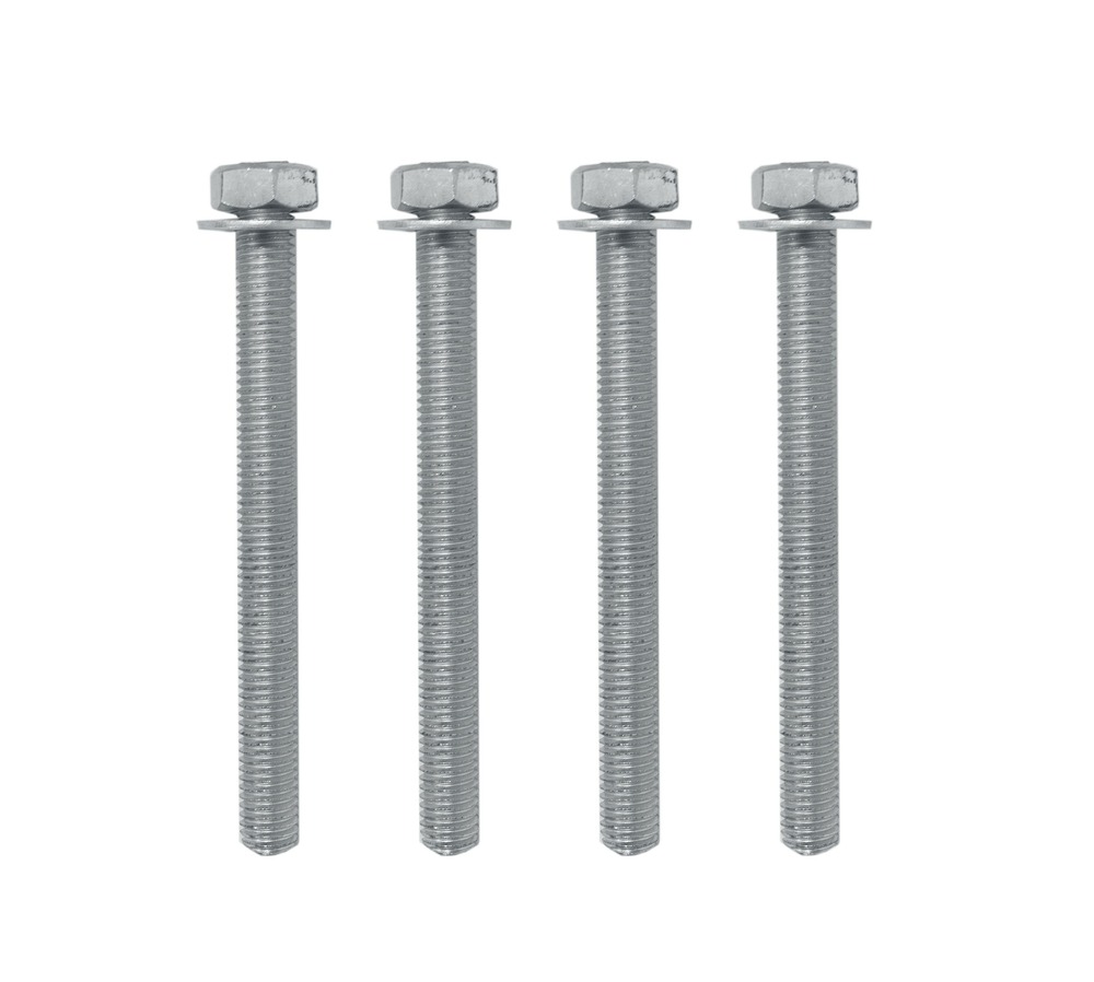 Jeu de 4 tiges filetées m12 longueur 13 cm pour poteaux voiles ombrage