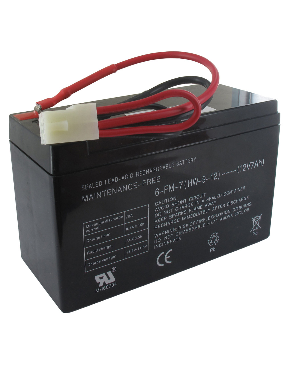 Batterie 12v - 7ah pour autoportées castelgarden - stiga, origine: 118120069/0, 1181200690