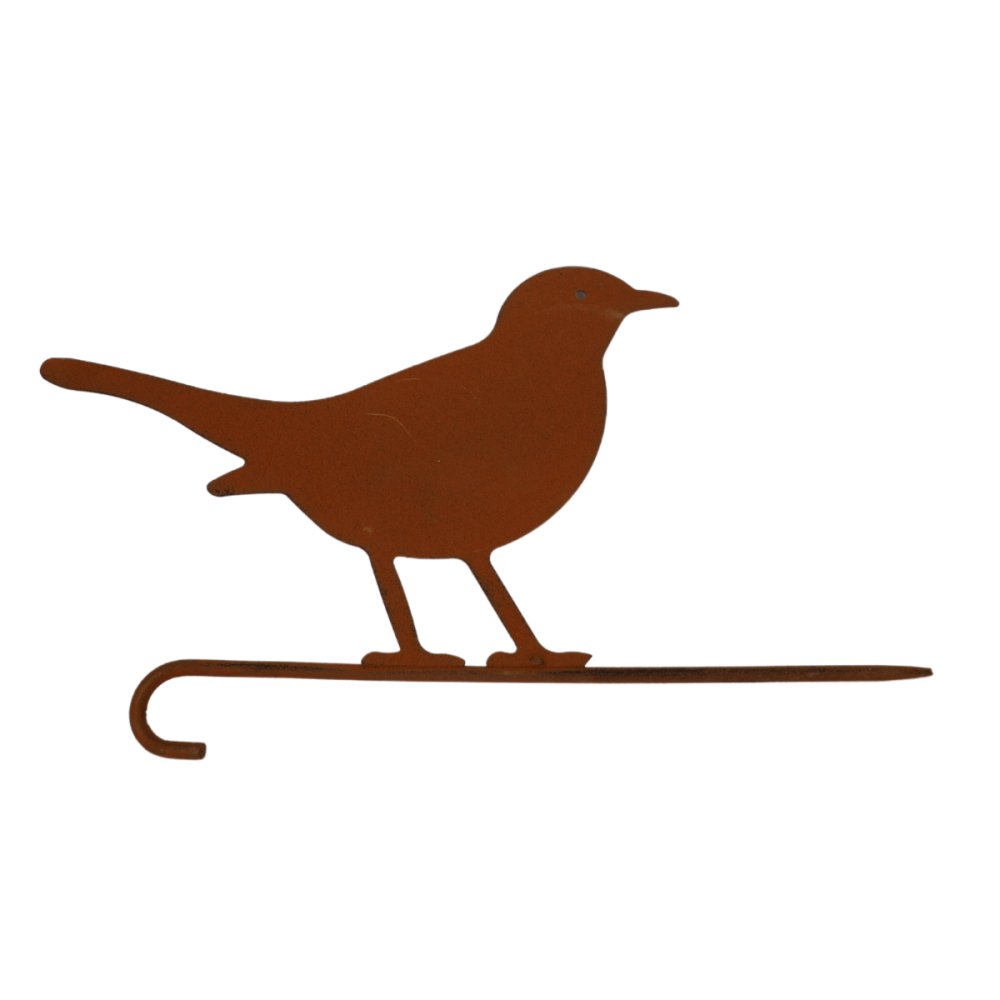 ~ pic oiseau en métal marron 27 x 15cm