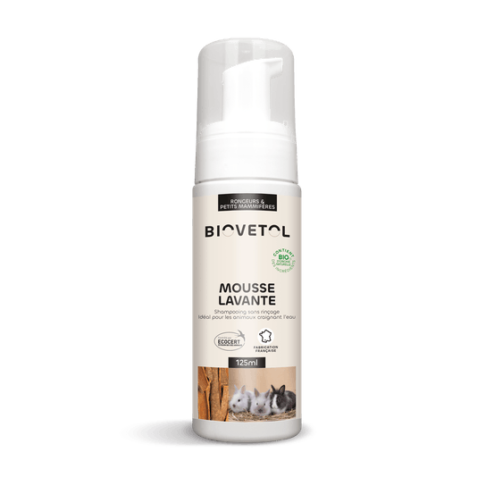 Shampooing sec petits mamifères/rongeurs- bio certifié ecocert- 125ml