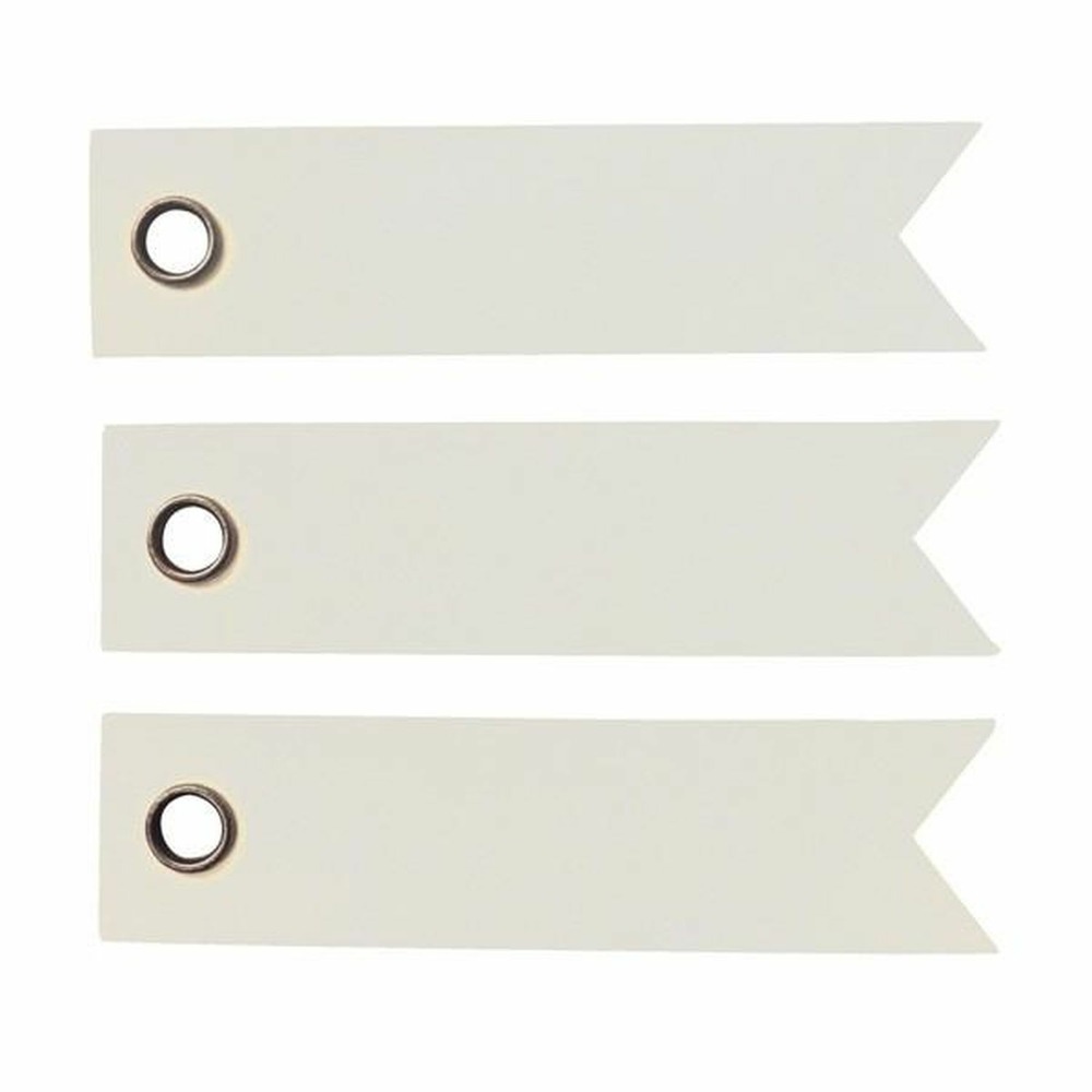 40 étiquettes blanches 5 cm - fanion