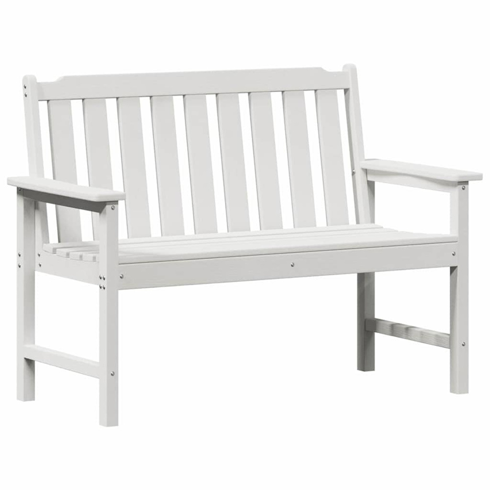 Banc de jardin blanc 120 x 59 x 88 cm hdpe