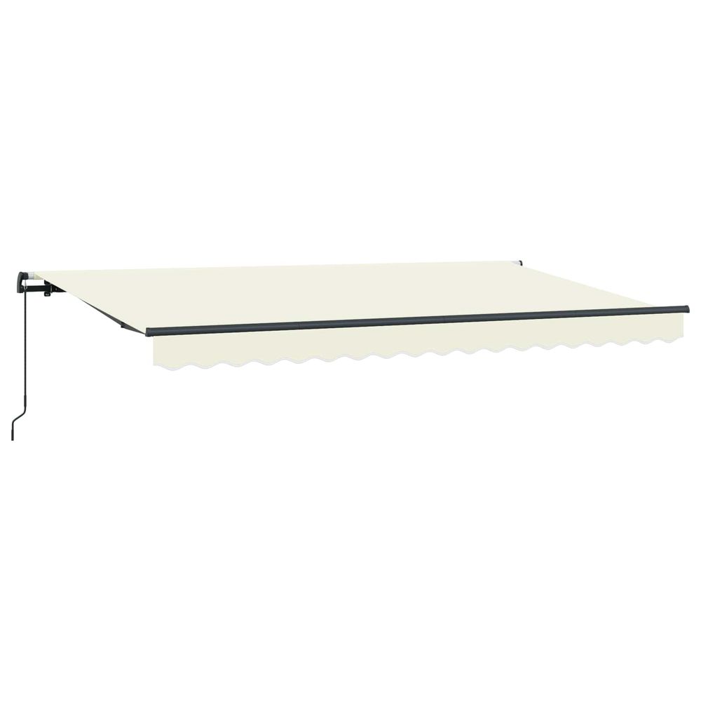 Auvent rétractable crème 350 x 200 cm tissu
