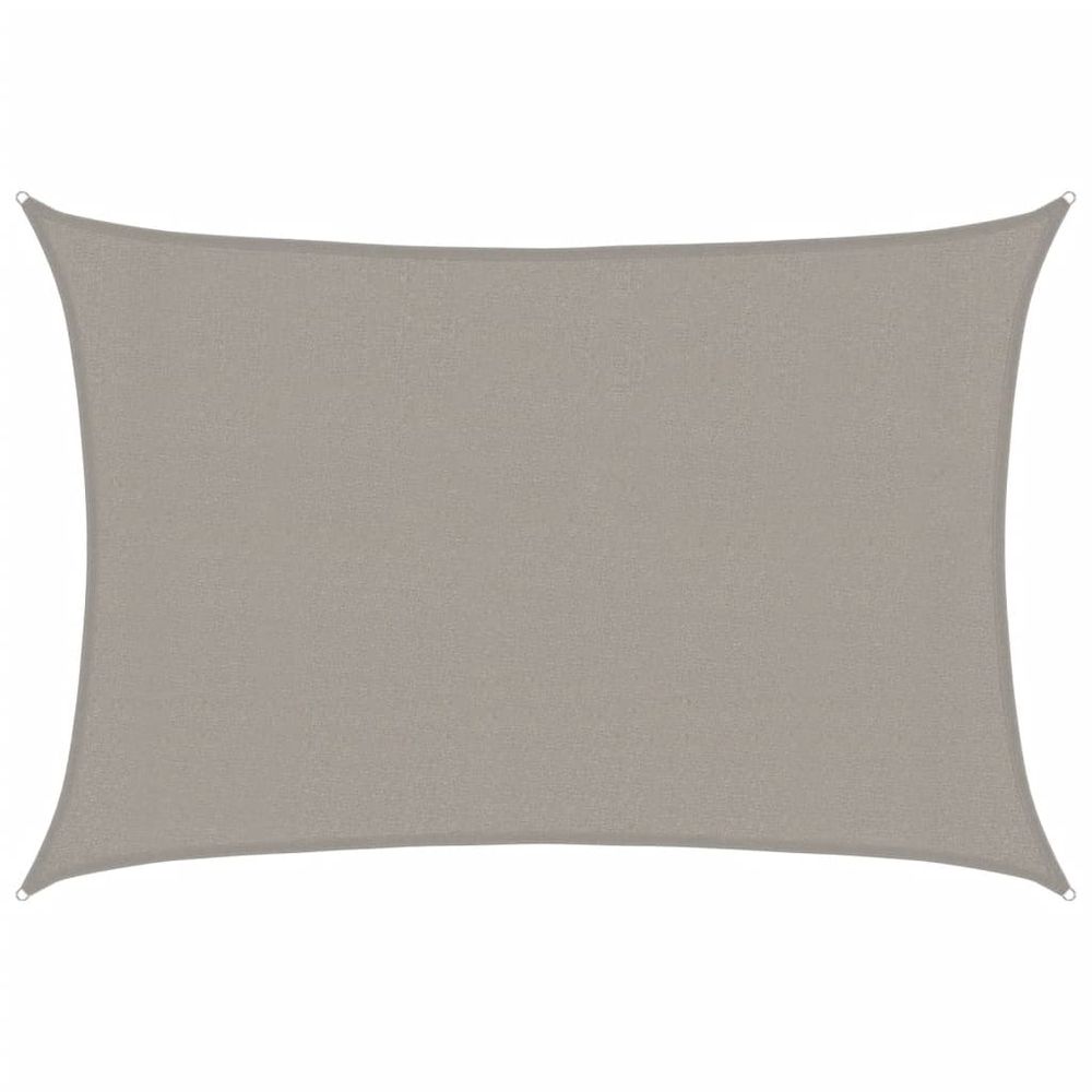 Voile d'ombrage 160 g/m² rectangulaire gris clair 3x4,5 m pehd