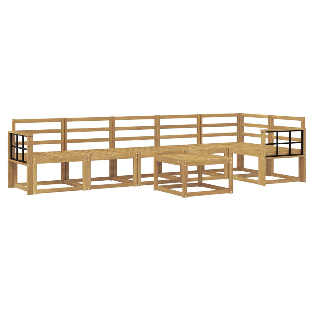 Ensemble de canapés d'extérieur 7 pcs blanc