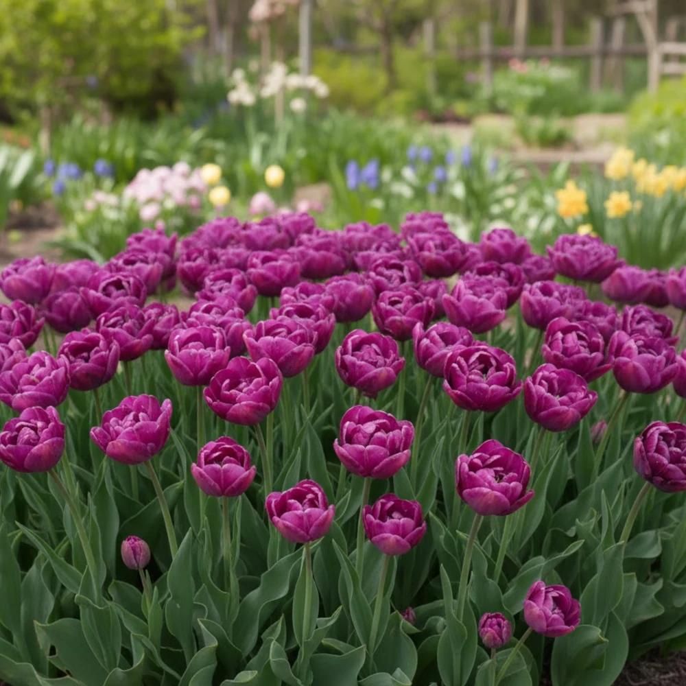 Bulbe de tulipe double tardive blue diamond sachet de 8 bulbes