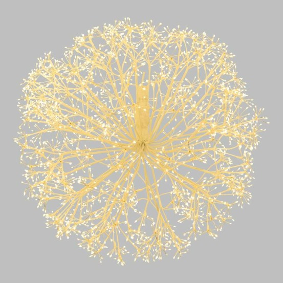 Branche sphère riche rich blanche ø80cm 2500 microled flashled avec rameaux lotti