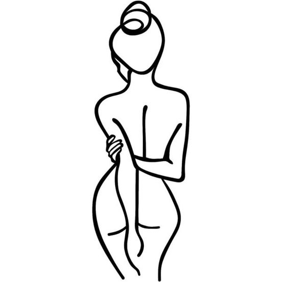 Décoration murale en métal woman modèle 1