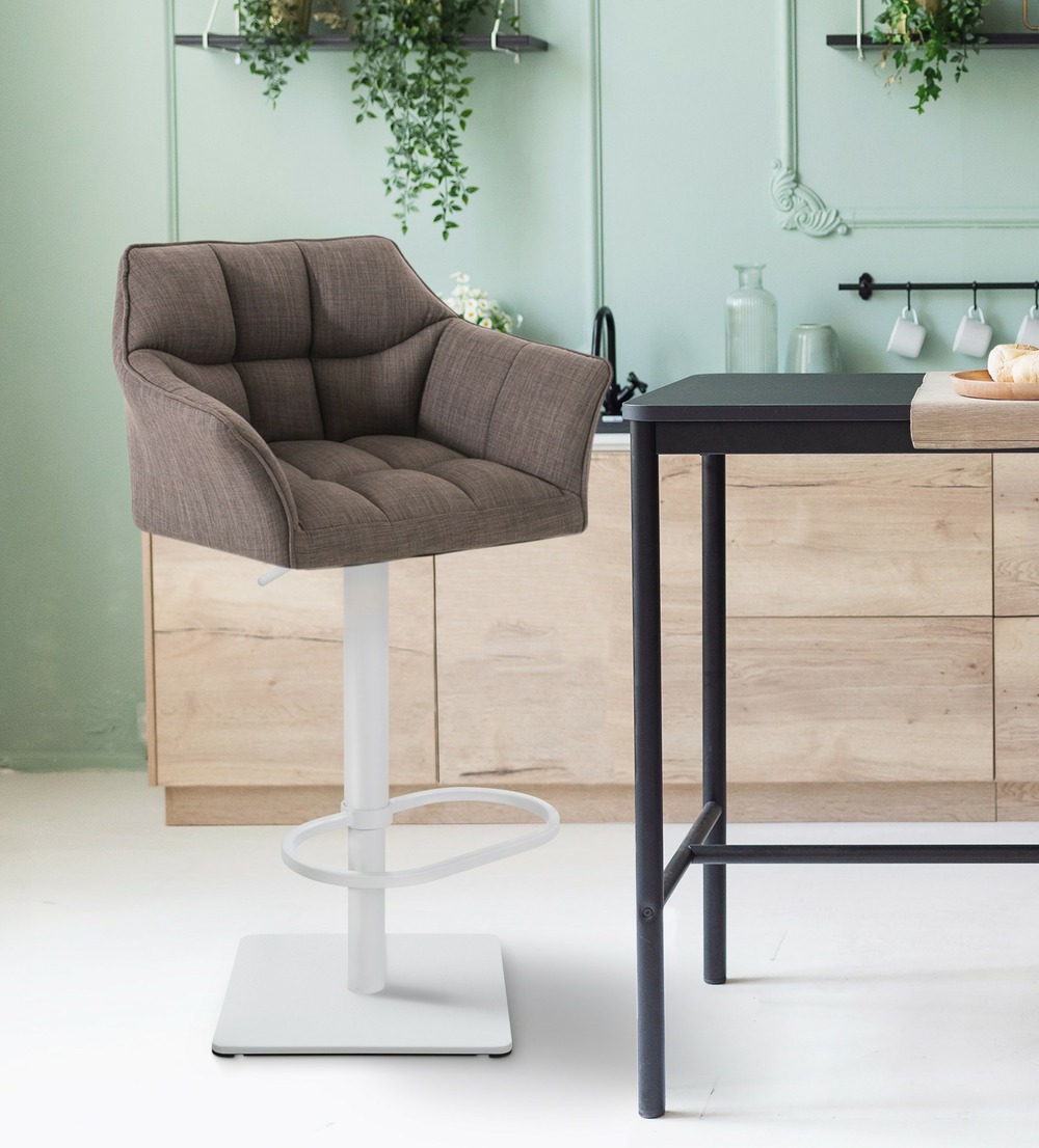 Tabouret de bar damaso w tissu