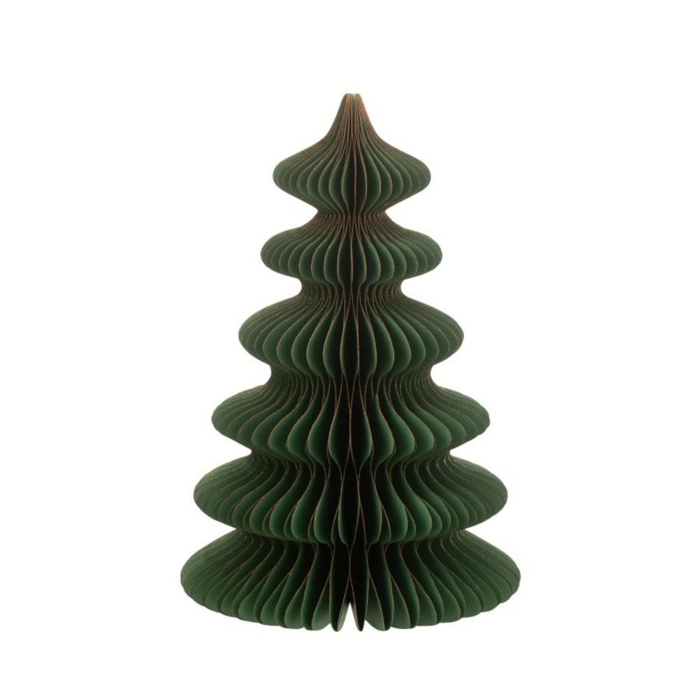 Sapin de noël en papier vert 25x25x38 cm h38