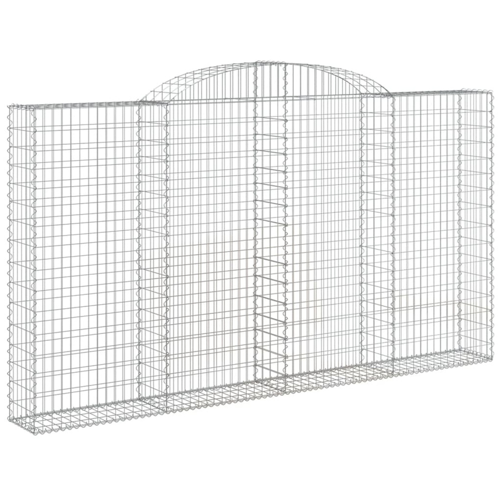 Panier de gabions arqué 300x30x160/180 cm fer galvanisé